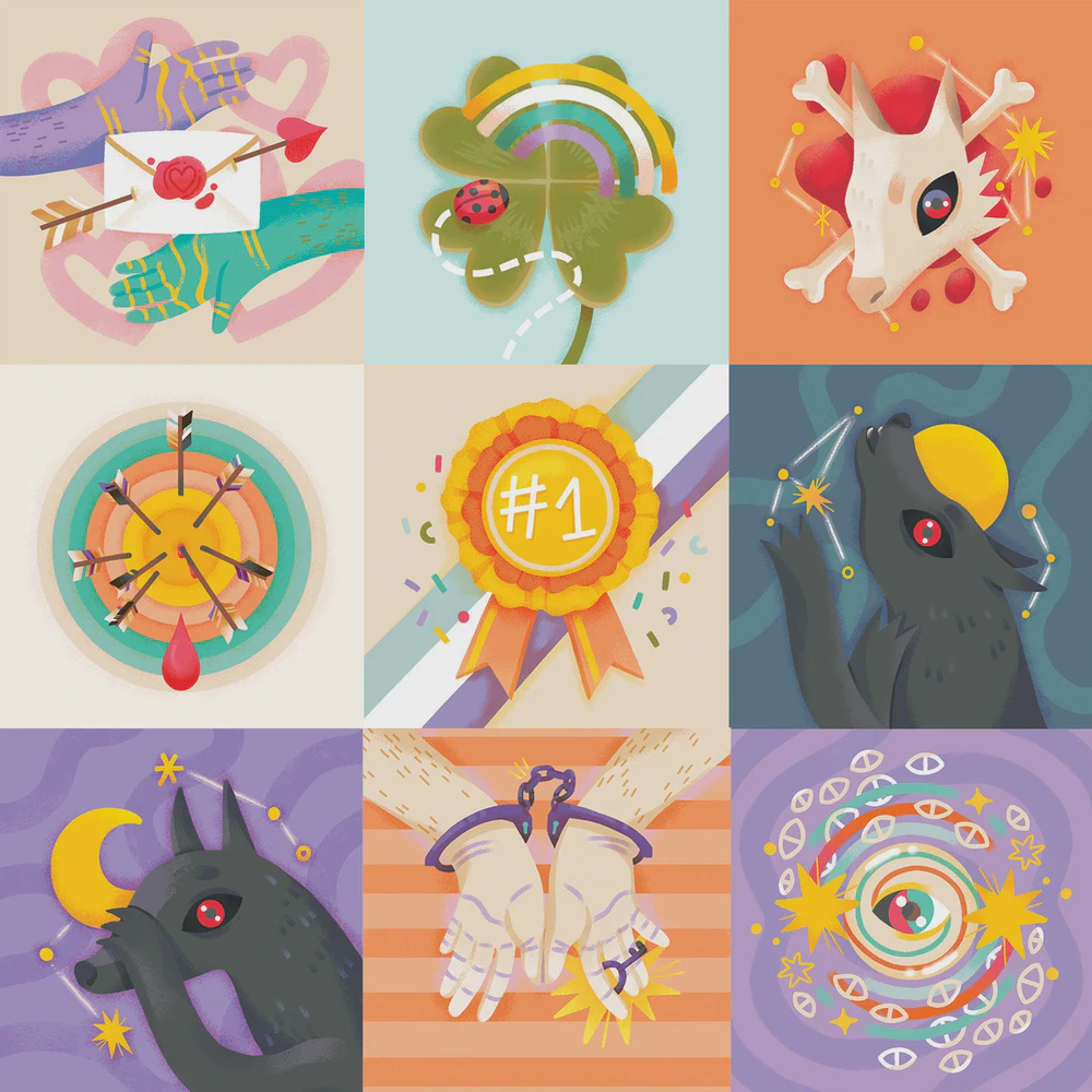 9 cards from my card game