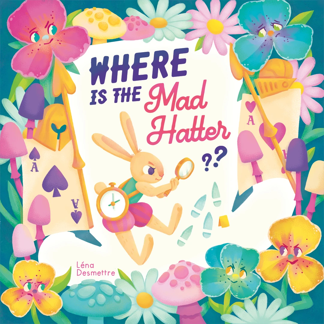 Illustration book cover fictive Alice au pays des merveilles