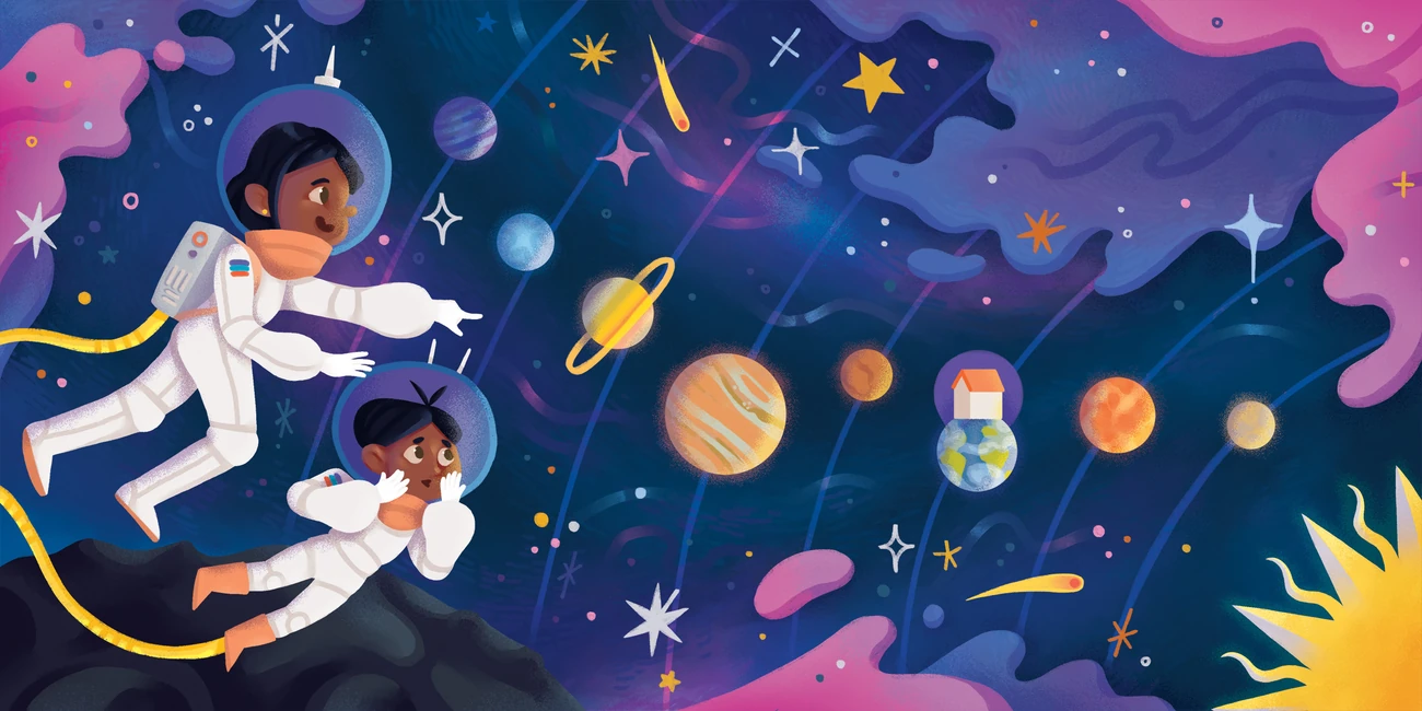 Illustration livre solar system