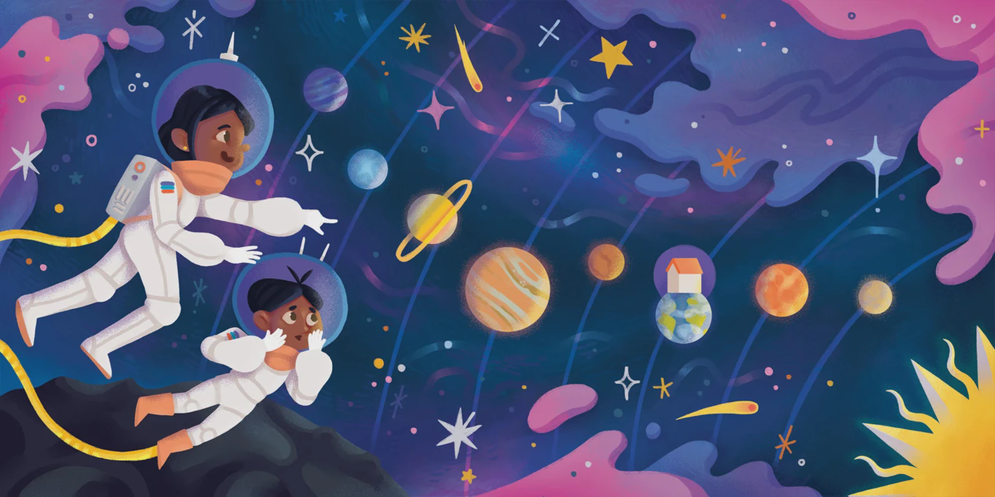 Illustration livre solar system